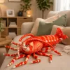 LEAN TOYS Minkštas žaislas Apkabinamas žaislas Didelė krevetė Jūros gyvūnas 55 cm