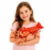 LEAN TOYS Minkštas žaislas Apkabinamas žaislas Didelė krevetė Jūros gyvūnas 55 cm