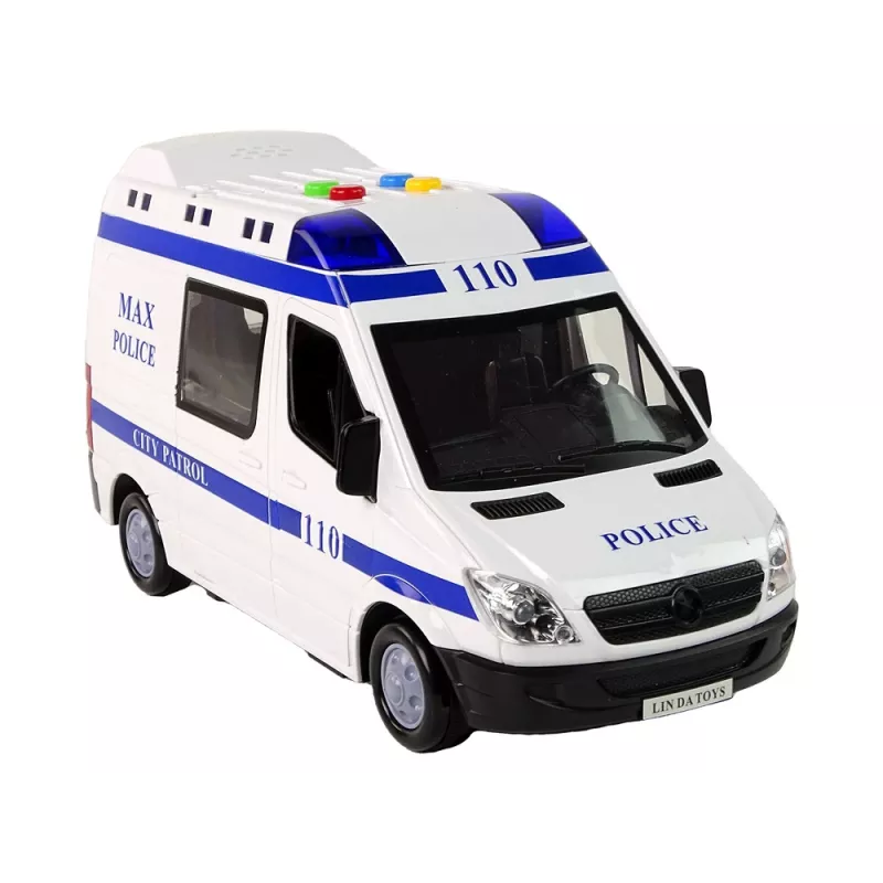 LEAN TOYS Policijos automobilis su trinties varikliu, garsu ir šviesomis