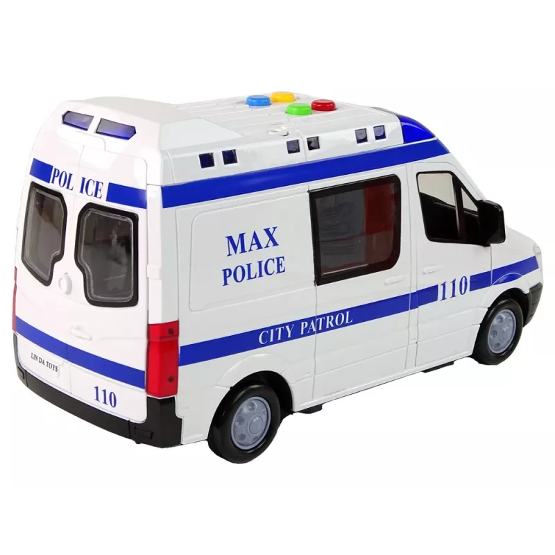LEAN TOYS Policijos automobilis su trinties varikliu, garsu ir šviesomis