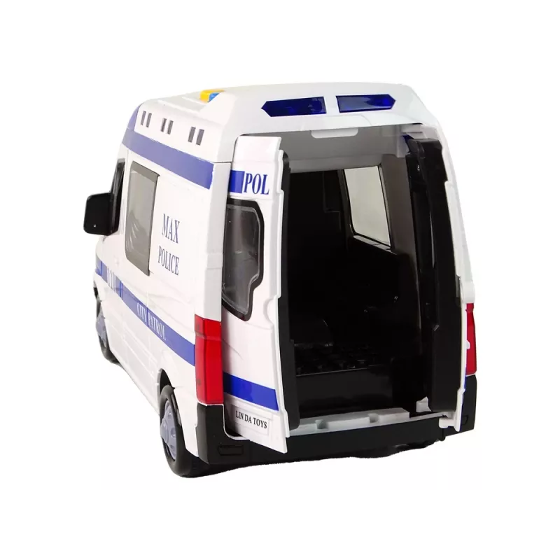 LEAN TOYS Policijos automobilis su trinties varikliu, garsu ir šviesomis