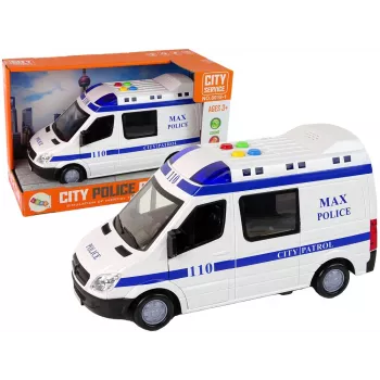 LEAN TOYS Policijos automobilis su trinties varikliu, garsu ir šviesomis