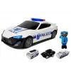 LEAN TOYS Policijos automobilio saugojimo garažas 2in1 su policininku, mažais automobiliais, garsu ir šviesa