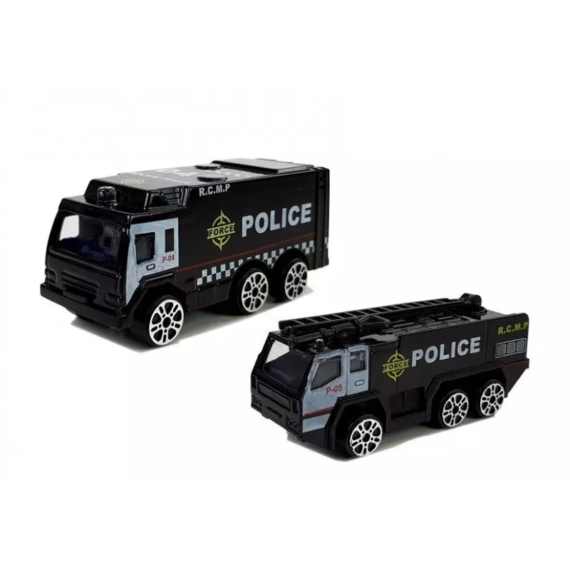 LEAN TOYS policijos lėktuvas su automobiliais 1:64 su šviesomis ir garsais