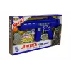 LEAN TOYS Policijos ginklo rinkinys su ženkleliu, tamsiai mėlynas, garso ir šviesos efektai, 37 cm