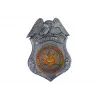LEAN TOYS Policijos ginklo rinkinys su ženkleliu, tamsiai mėlynas, garso ir šviesos efektai, 37 cm