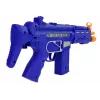 LEAN TOYS Policijos ginklo rinkinys su ženkleliu, tamsiai mėlynas, garso ir šviesos efektai, 37 cm