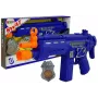 LEAN TOYS Policijos ginklo rinkinys su ženkleliu, tamsiai mėlynas, garso ir šviesos efektai, 37 cm