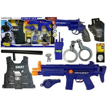 LEAN TOYS Policijos žaidimų rinkinys su barškučiu
