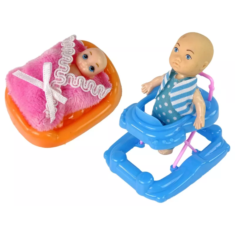 LEAN TOYS Nėščia kūdikio lėlė su ilgais plaukais ir aksesuarais