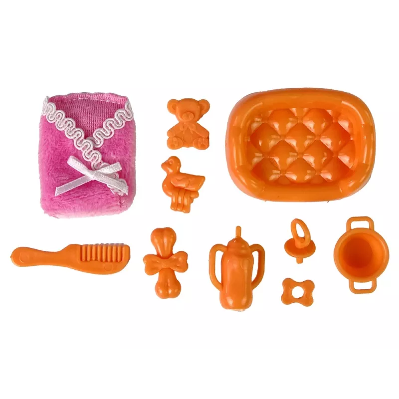 LEAN TOYS Nėščia kūdikio lėlė su ilgais plaukais ir aksesuarais
