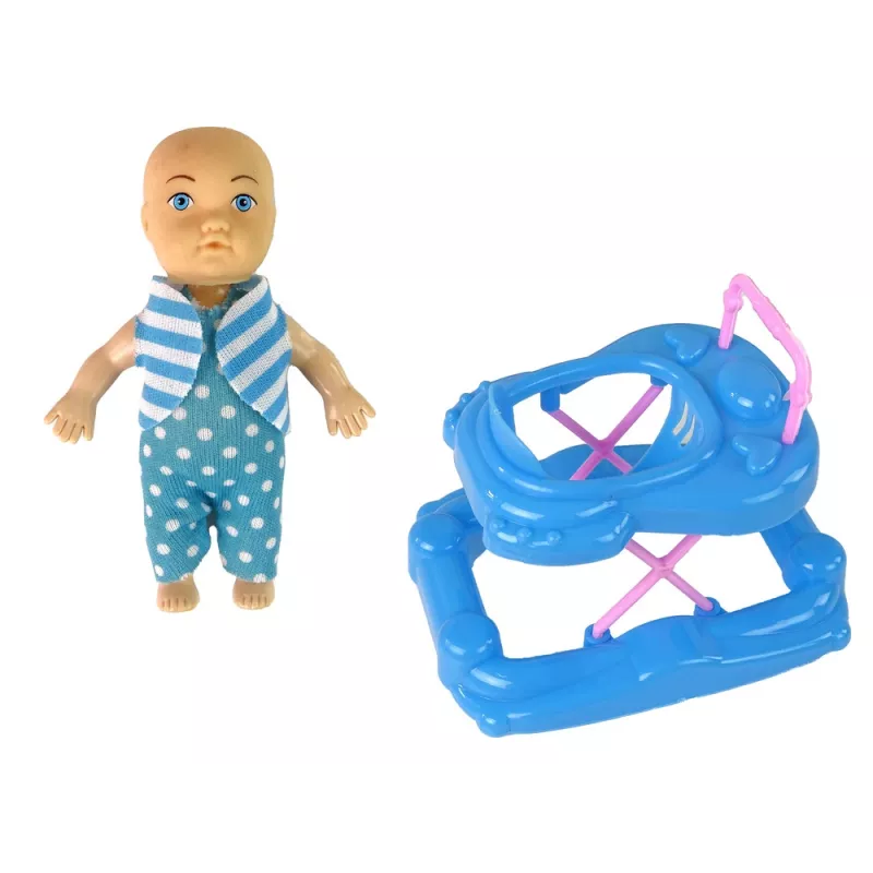 LEAN TOYS Nėščia kūdikio lėlė su ilgais plaukais ir aksesuarais