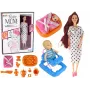 LEAN TOYS Nėščia kūdikio lėlė su ilgais plaukais ir aksesuarais