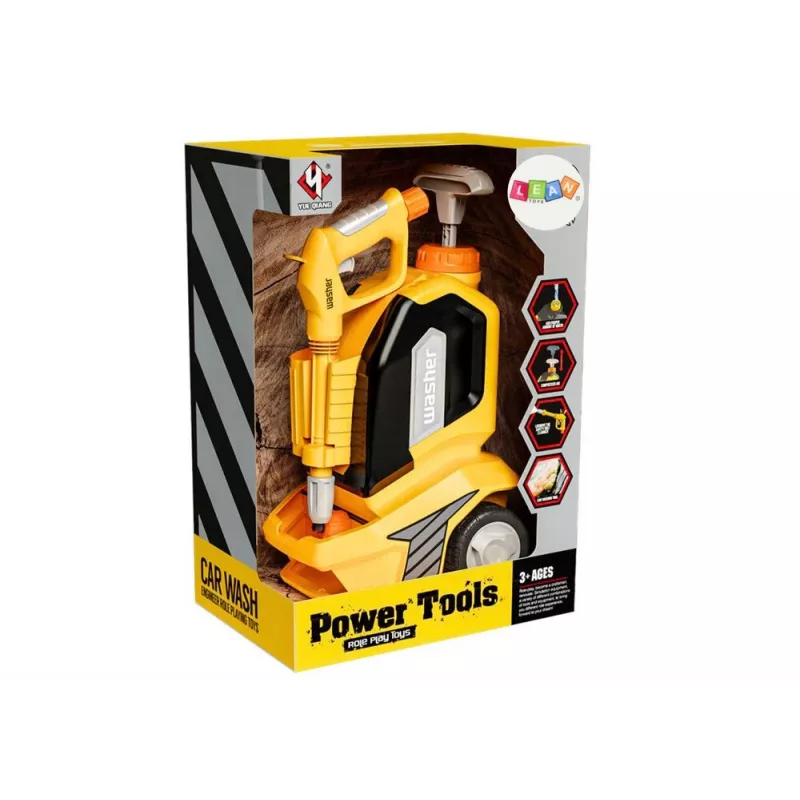 LEAN TOYS slėginė plovimo mašina vaikams - žaislinis valymo rinkinys su šluoste, kempine ir grandikliu, rankinis siurblys, 750 ml, nuo 3 metų