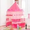 LEAN TOYS Princess Palace palapinė-namelis mažajai princesei, rožinė, 135 x 105 cm