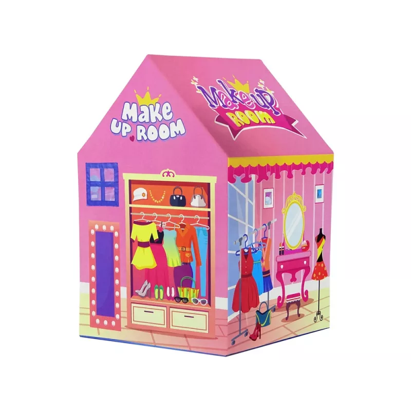 LEAN TOYS Princess Tent for Kids Beauty Salon Pink Accessories Crown
