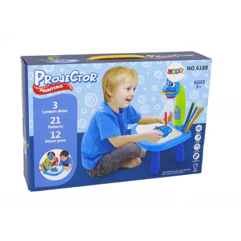 LEAN TOYS Projektorius mokytis piešti Dinozaurų projektoriaus stalas