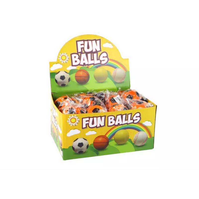 LEAN TOYS PU kamuolys su Jojo trintuku šokinėjimui, 6 cm, oranžinis