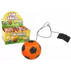 LEAN TOYS PU kamuolys su Jojo trintuku šokinėjimui, 6 cm, oranžinis