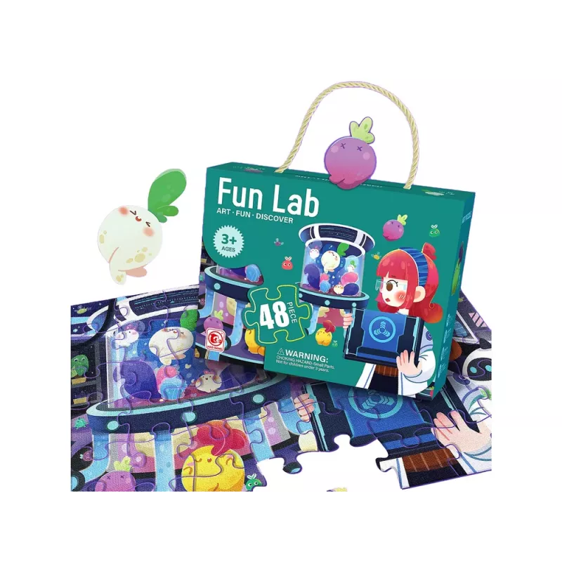 LEAN TOYS Dėlionė vaikams Laboratorija 48 elementai