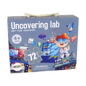 LEAN TOYS Dėlionė Vaikams Mokslo Laboratorija 72 Elementai