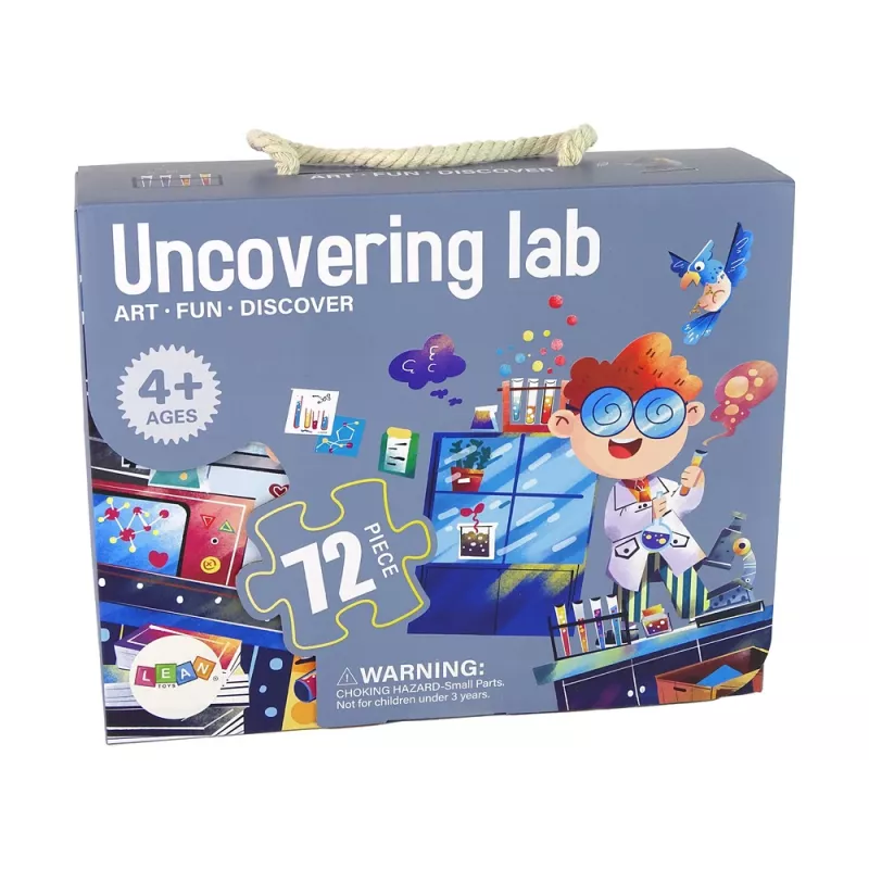 LEAN TOYS Dėlionė Vaikams Mokslo Laboratorija 72 Elementai