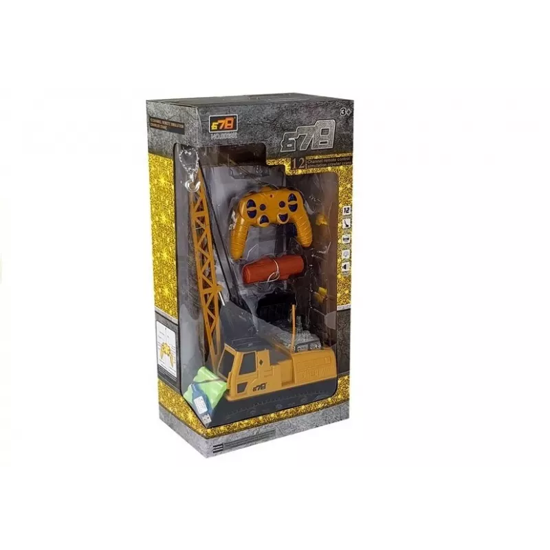 LEAN TOYS R/C kranas su judančia strėle ir šviesomis