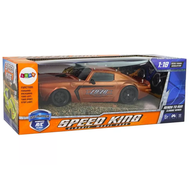 LEAN TOYS R/C Sports Car 1:18 Brown Champion Pilot
