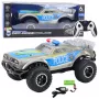 LEAN TOYS RC visureigis policijos automobilis 1:8 sidabrinis