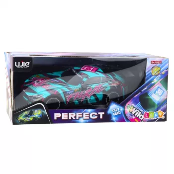 LEAN TOYS RC lenktyninis automobilis su apšviestu turkio kėbulu, mastelis 1:16, 2.4 GHz nuotolinio valdymo pultas