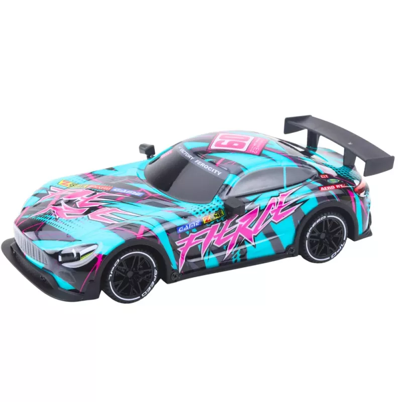 LEAN TOYS RC lenktyninis automobilis su apšviestu turkio kėbulu, mastelis 1:16, 2.4 GHz nuotolinio valdymo pultas