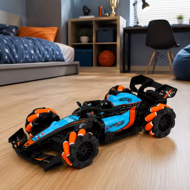 LEAN TOYS RC Sports nuotoliniu valdymu lenktyninis automobilis, drijfto manevrai, šviesos ir garsai, 1:14