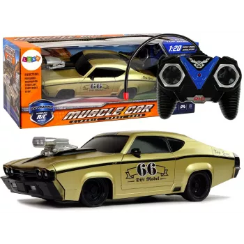 LEAN TOYS nuotolinio valdymo sportinis automobilis Classic 1:20 Gold Pilot