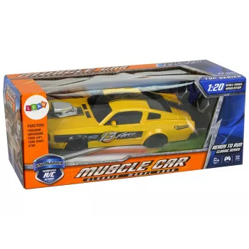 LEAN TOYS nuotolinio valdymo sportinis automobilis Classic 1:20 Yellow Pilot