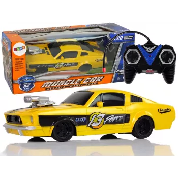 LEAN TOYS nuotolinio valdymo sportinis automobilis Classic 1:20 Yellow Pilot