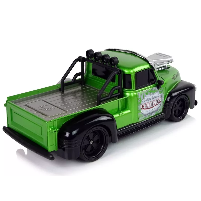 LEAN TOYS nuotoliniu valdymu 1:18 žalias pikapas