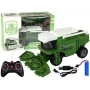 LEAN TOYS Nuotoliniu valdymu valdomas žemės ūkio kombainas R/C su šviesomis, žalias
