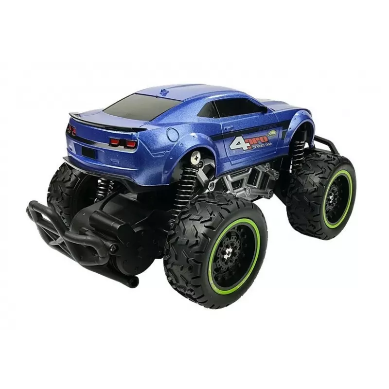 LEAN TOYS nuotoliniu valdymu automobilis visureigis mėlynas aukštais ratais