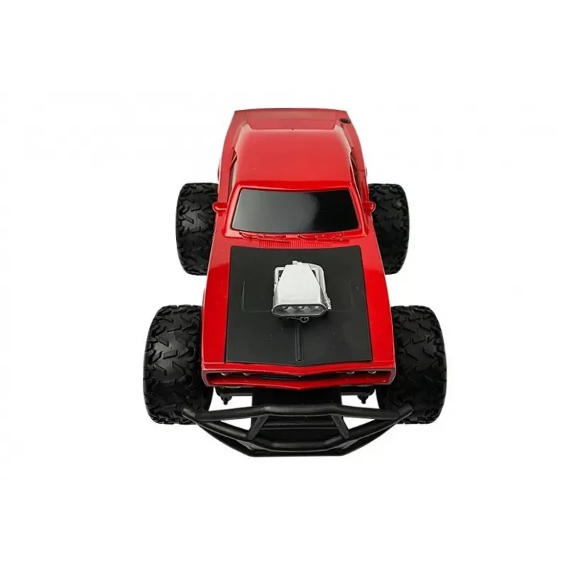 LEAN TOYS nuotoliniu būdu valdomas automobilis visureigis R/C raudonas aukštais ratais