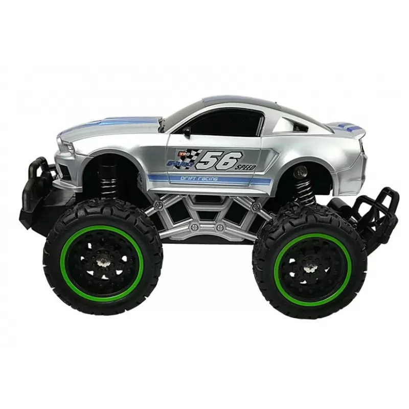 LEAN TOYS nuotoliniu valdymu automobilis bekelė R/C sidabriniai aukšti ratai
