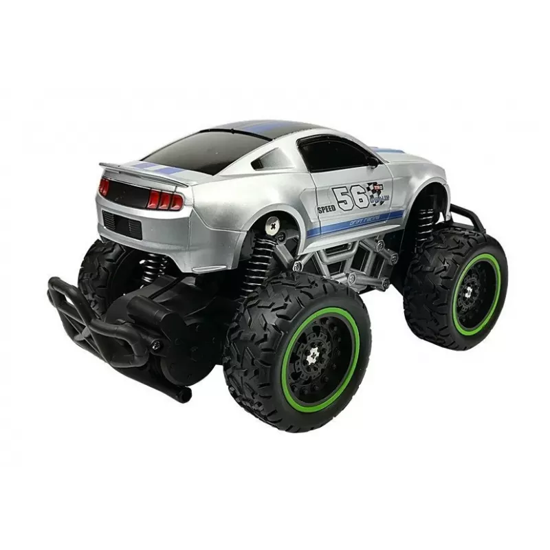 LEAN TOYS nuotoliniu valdymu automobilis bekelė R/C sidabriniai aukšti ratai