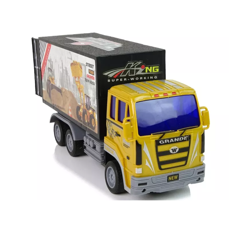 LEAN TOYS nuotoliniu valdymu statybinis sunkvežimis 1:24 geltonas