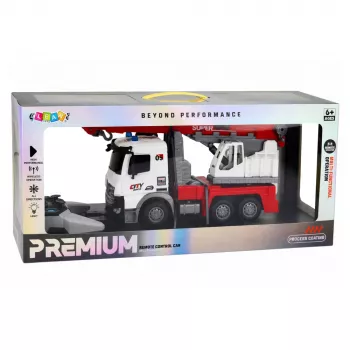 LEAN TOYS nuotolinio valdymo krano sunkvežimis RC pasukamas besisukantis kranas 1:14