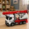 LEAN TOYS nuotolinio valdymo krano sunkvežimis RC pasukamas besisukantis kranas 1:14