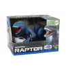 LEAN TOYS nuotoliniu valdymu valdomas dinozauras Velociraptor su garsu ir riaumojimu, mėlynas