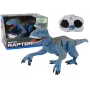 LEAN TOYS nuotoliniu valdymu valdomas dinozauras Velociraptor su garsu ir riaumojimu, mėlynas