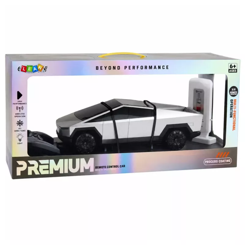 LEAN TOYS nuotoliniu valdymu elektrinis pikapas 1:12 su įkrovimo stotele