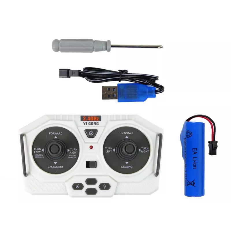 LEAN TOYS nuotoliniu valdymu ekskavatorius su vikšriniais ratais 2.4 G Pilot
