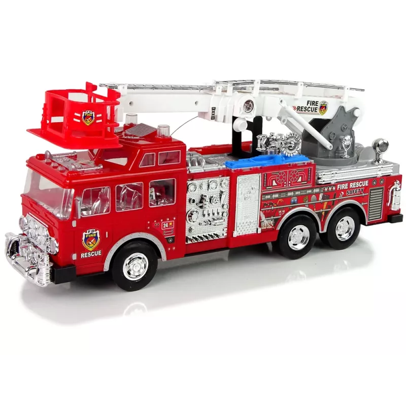 LEAN TOYS nuotolinio valdymo gaisrinė su dujų pedalu ir stabdžiu, garsu
