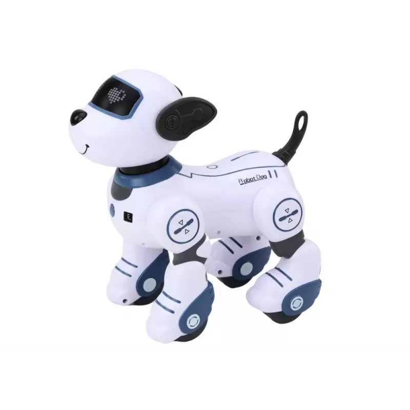 LEAN TOYS nuotoliniu valdymu interaktyvus robotas šuo – šoka, dainuoja, programuojamos komandos, mėlynas | DistriNode SA